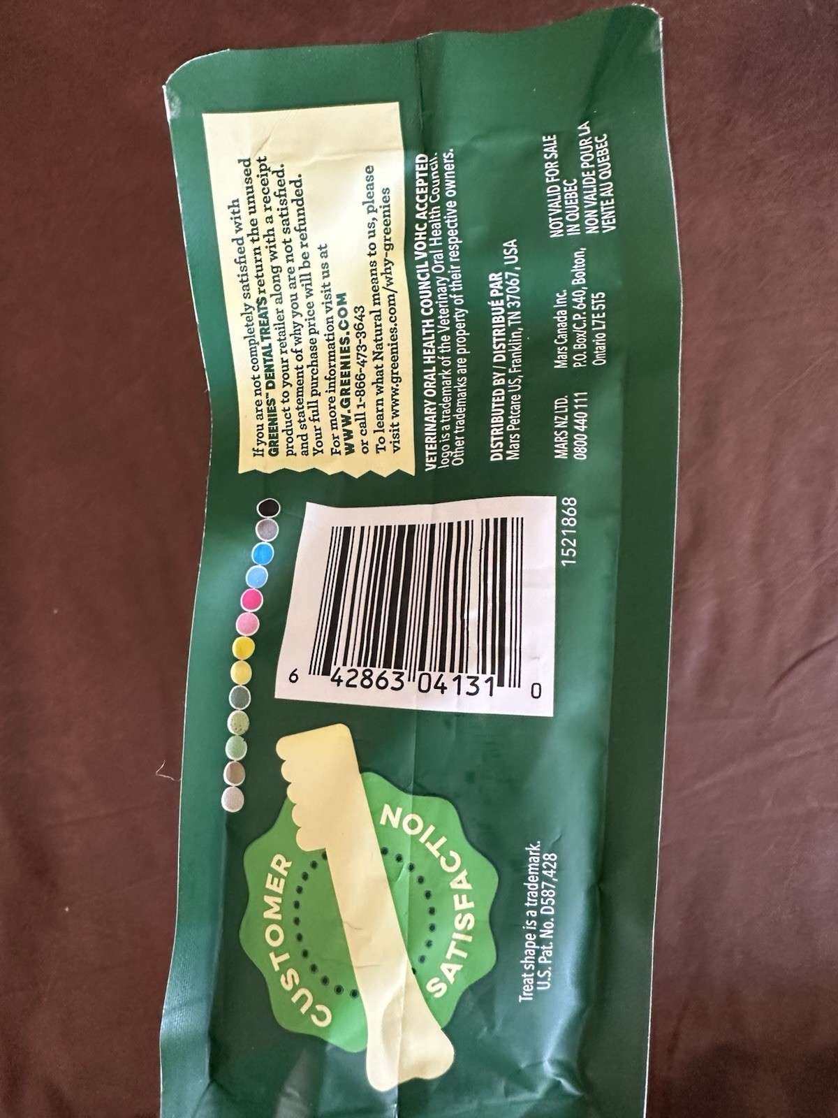 Greenies Original Teenie Natural Dental Dog Treats 12 Oz Pack (43 Treats)