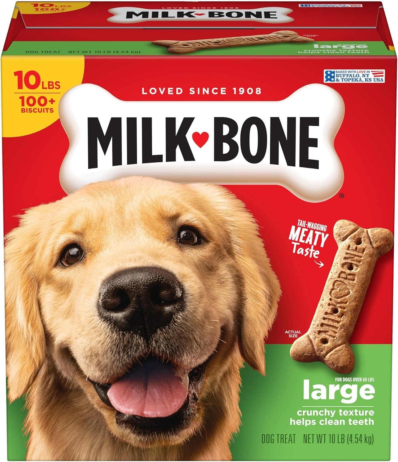 Milk-Bone Original Dog Treats Biscuits for Large Dogs, 10 Pounds Free ahipping