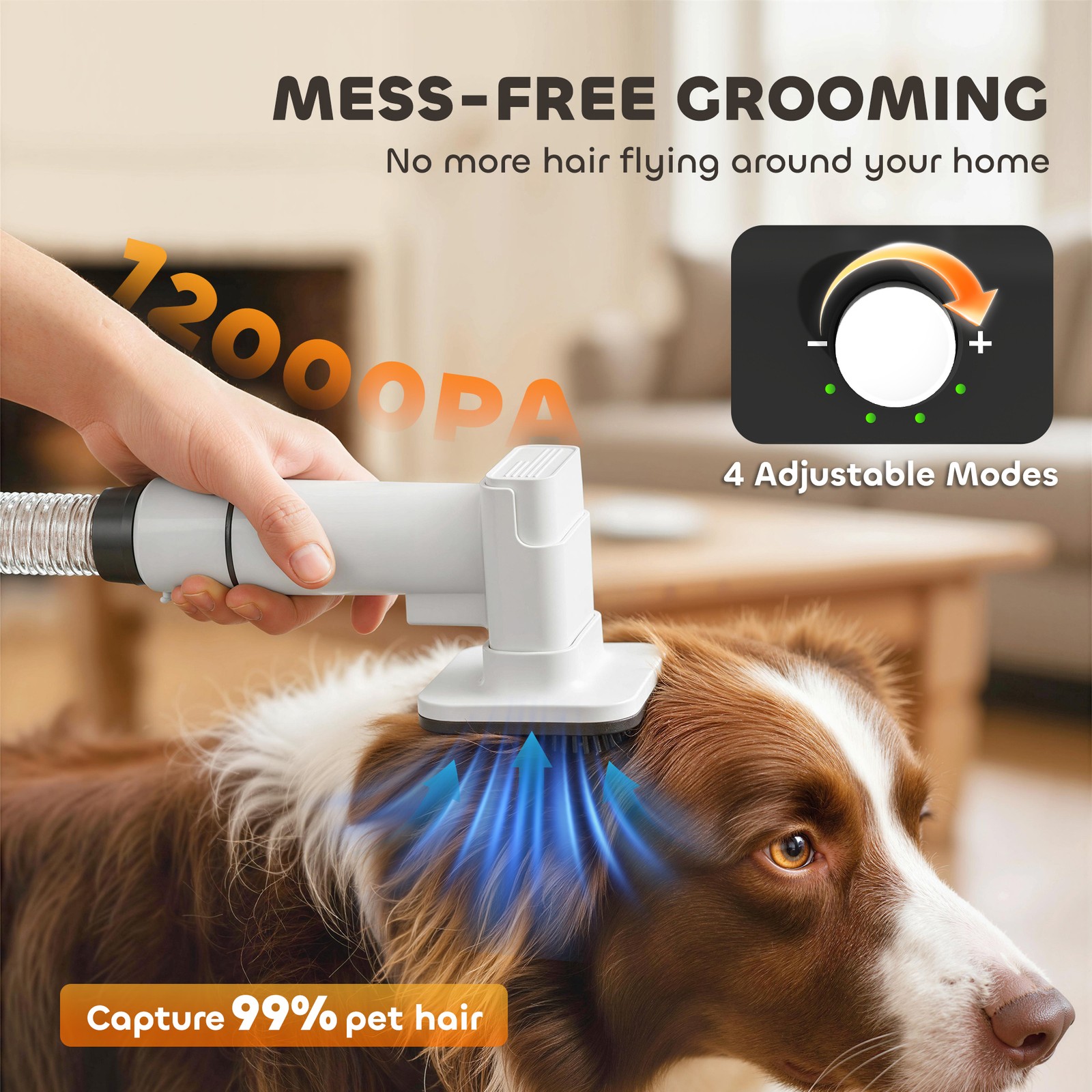 PawHut 5 in 1 Dog Grooming Vacuum & Dryer w/ Clipper for Shedding Pet Hair