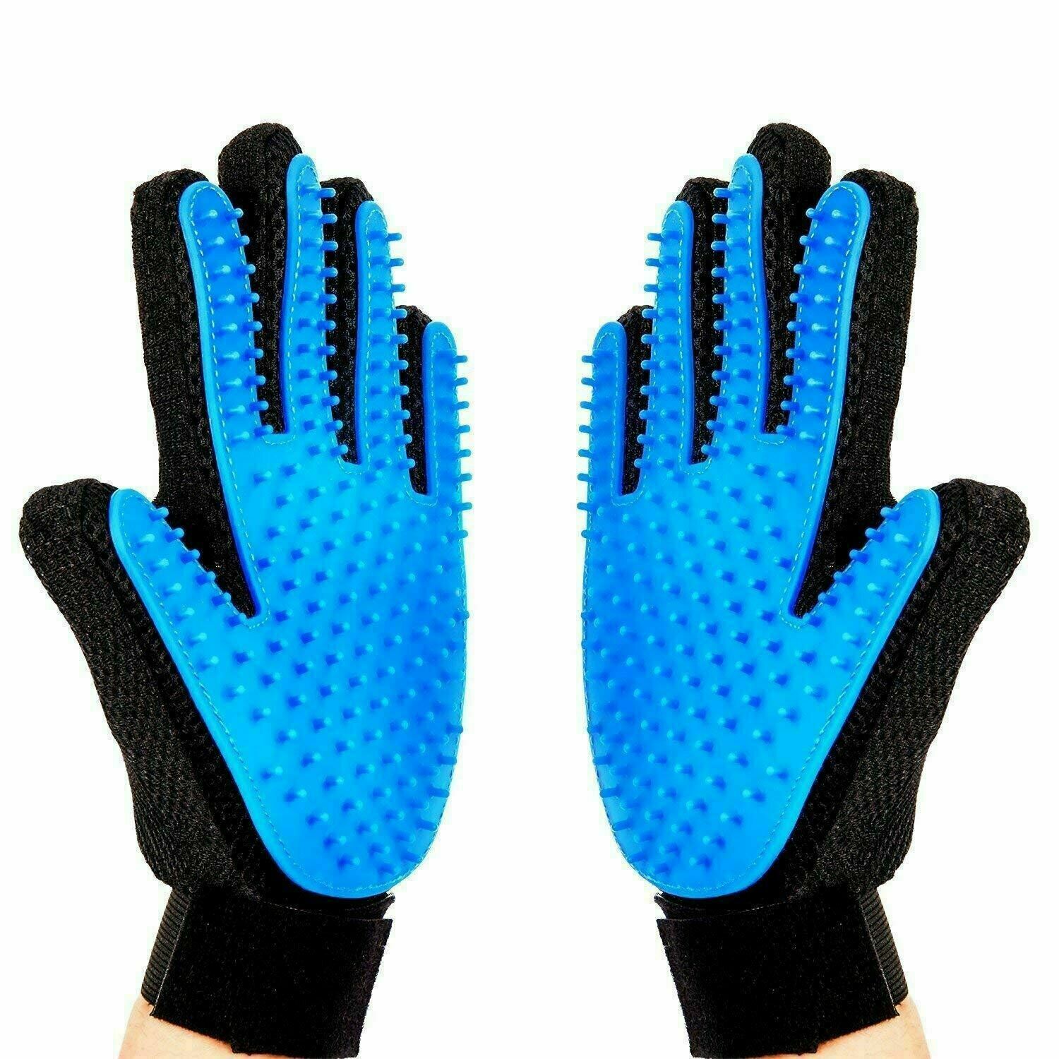 Dog Cat Grooming Gloves Pet Hair Remover Brush 1 Pair Massage Fur Mitt