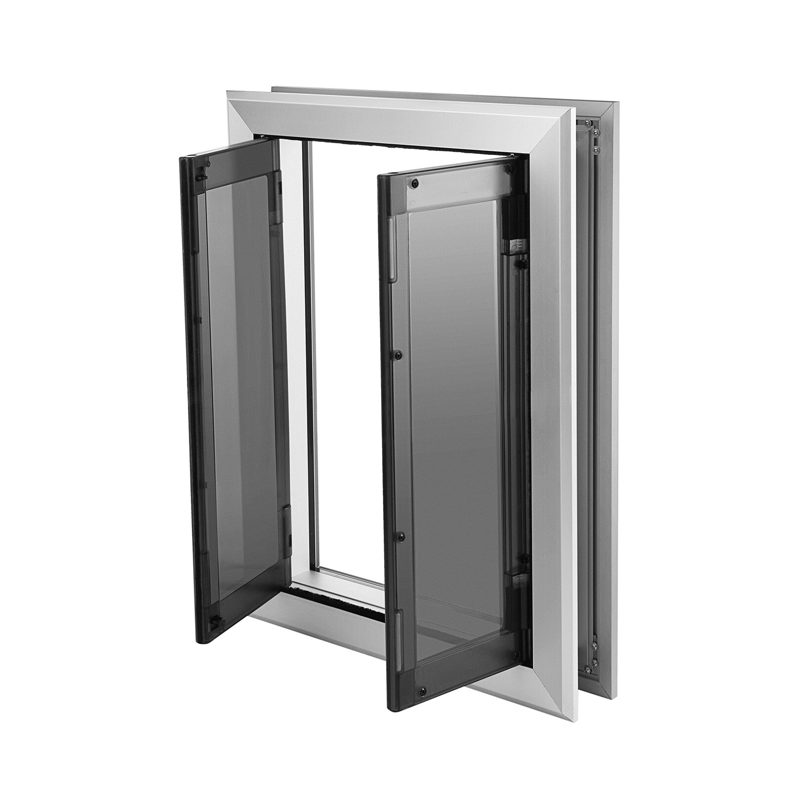 16” x 21” Extra Large Dog Door Aluminum Pet Door Double Panels Automatic Close