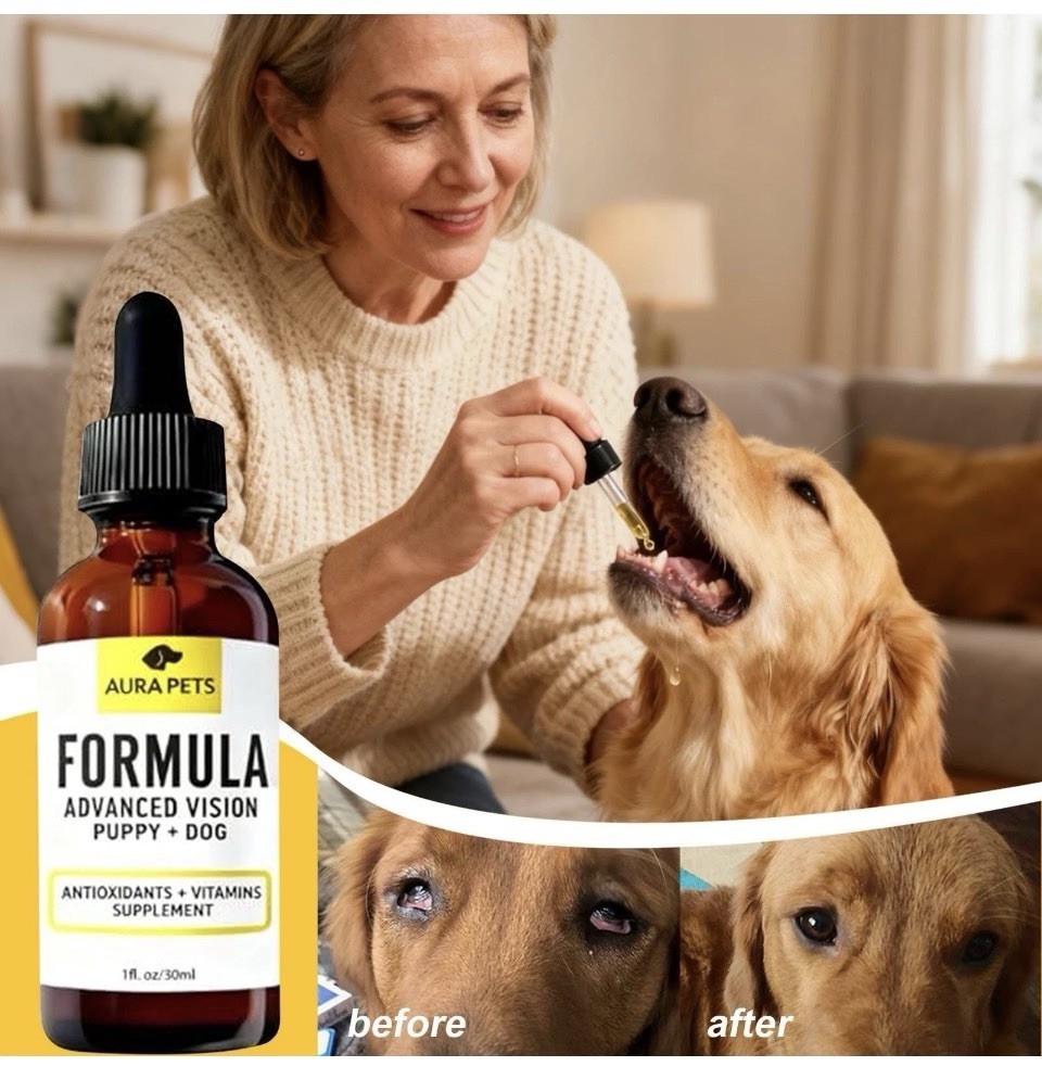 30ml AuraPets Vision Formula for Dogs with Lutein, Advanced Eye Care Supplement