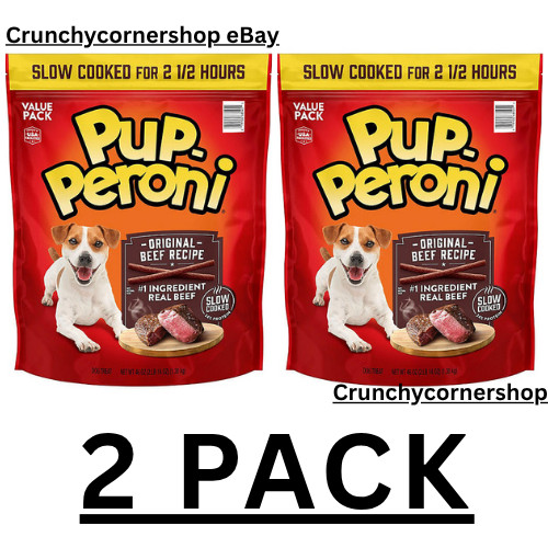 2 PACK – Pup-Peroni Dog Snacks Original Beef Flavor dog treats (46 oz.)
