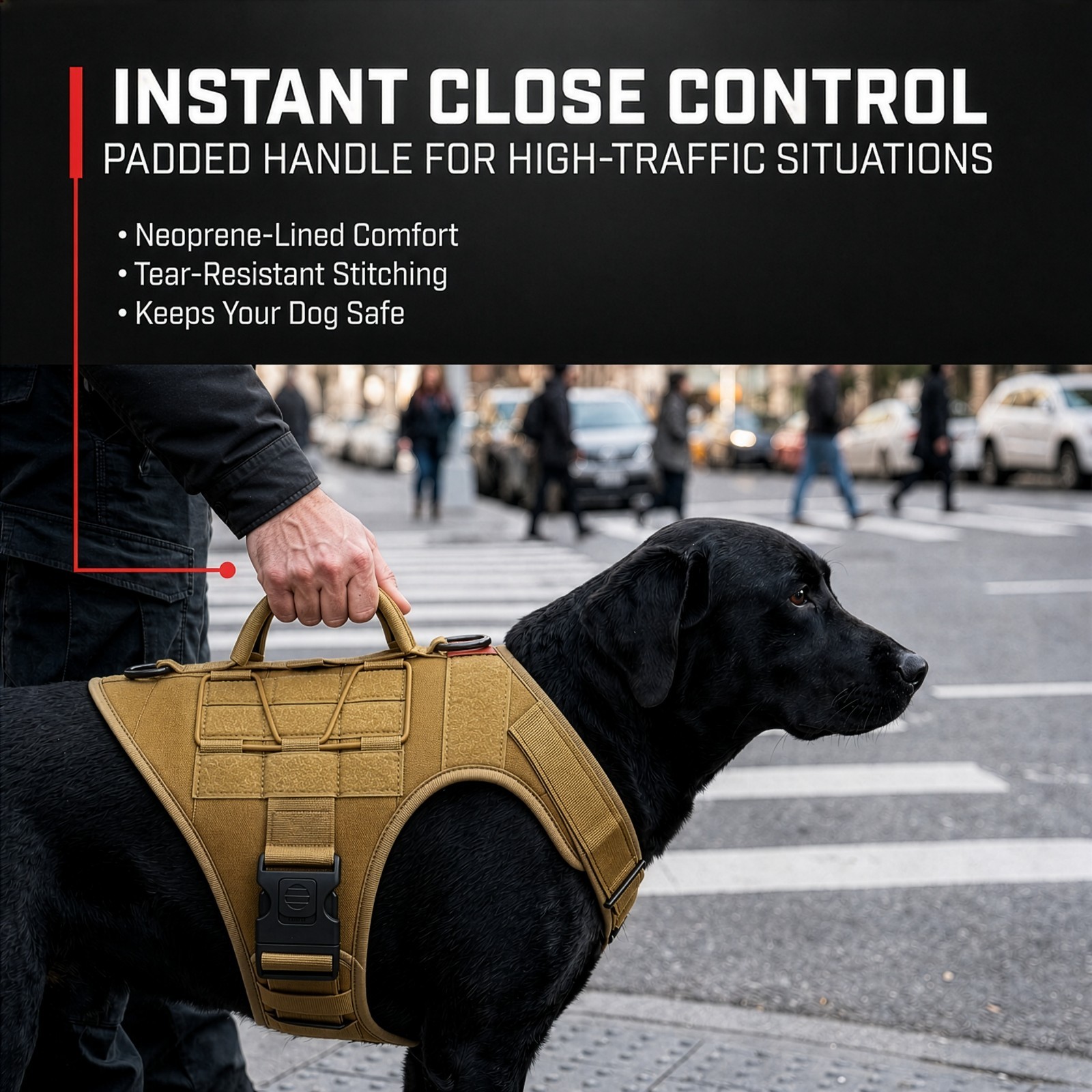 ALBCORP Tactical Dog Vest Harness – Military K9 Dog Training Vest – Working Dog