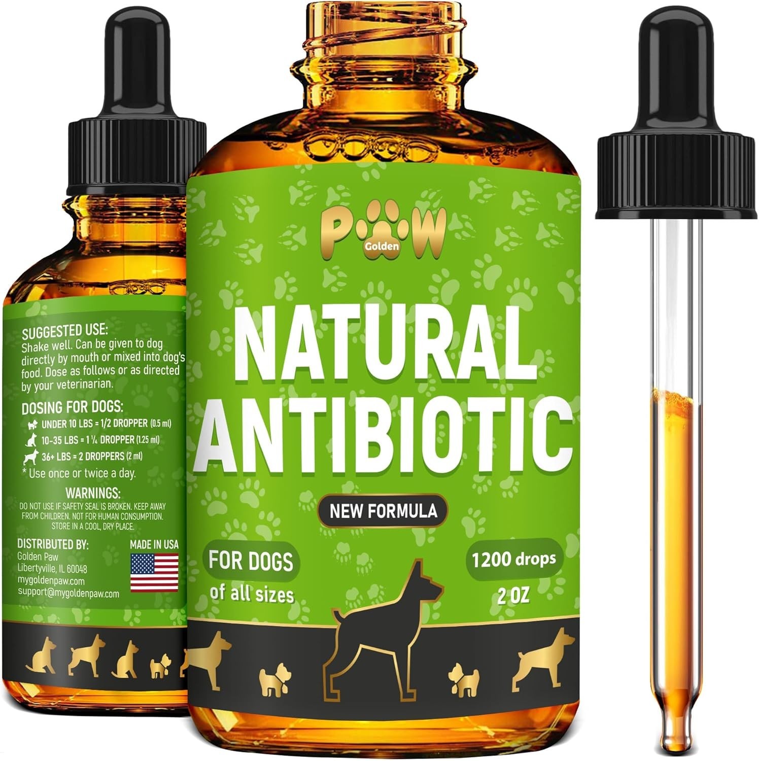 Natural Drops for Dogs to Support Urinary Tract and Overall Wellbeing 2 Ounces