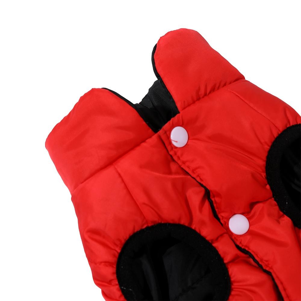 Reversible Waterproof Dog Jacket with Zipper Warm Windproof Pet Coat