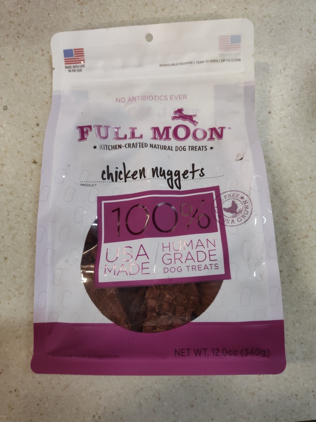 Chicken Nuggets Healthy All Natural Dog Treats Human Grade Made in USA 12 oz