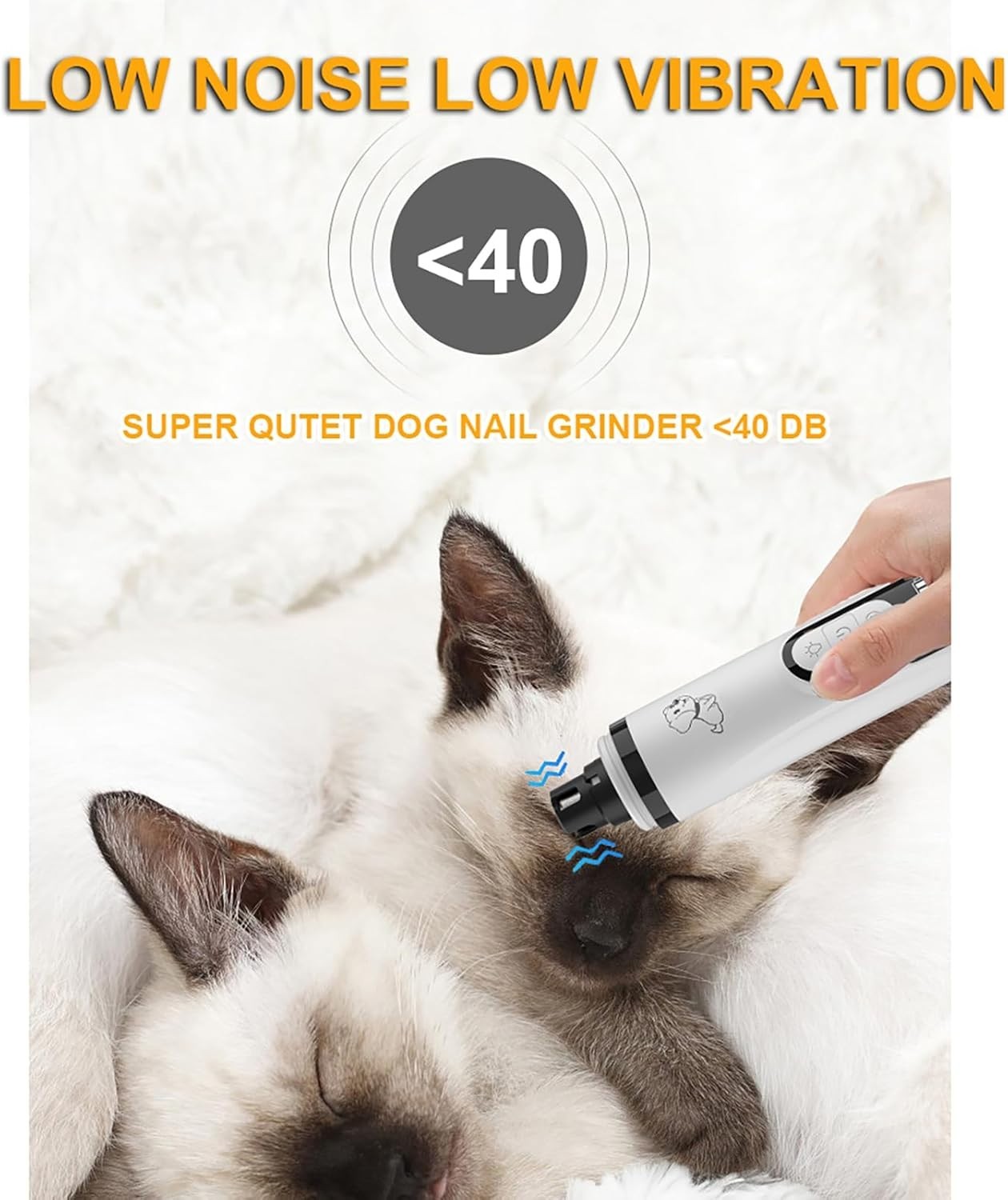 Upgraded Silent Groom Pro Nail Grinder Heusom Silent Grind Pro for Dogs Nail