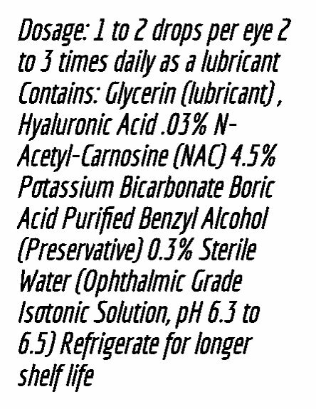 Cataract Eye Drops 4.5% NAC with Hyaluronic Acid 15ml 2 pack!