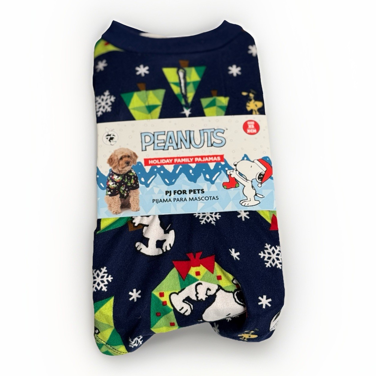 Holiday Snoopy Family Pet Dog pajamas Xtra Small New With Tag
