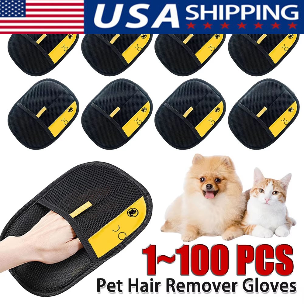 2026 New Pet Glove Cat Grooming Gloves Cat Hair Remover Pet Dog Hair Remover LOT