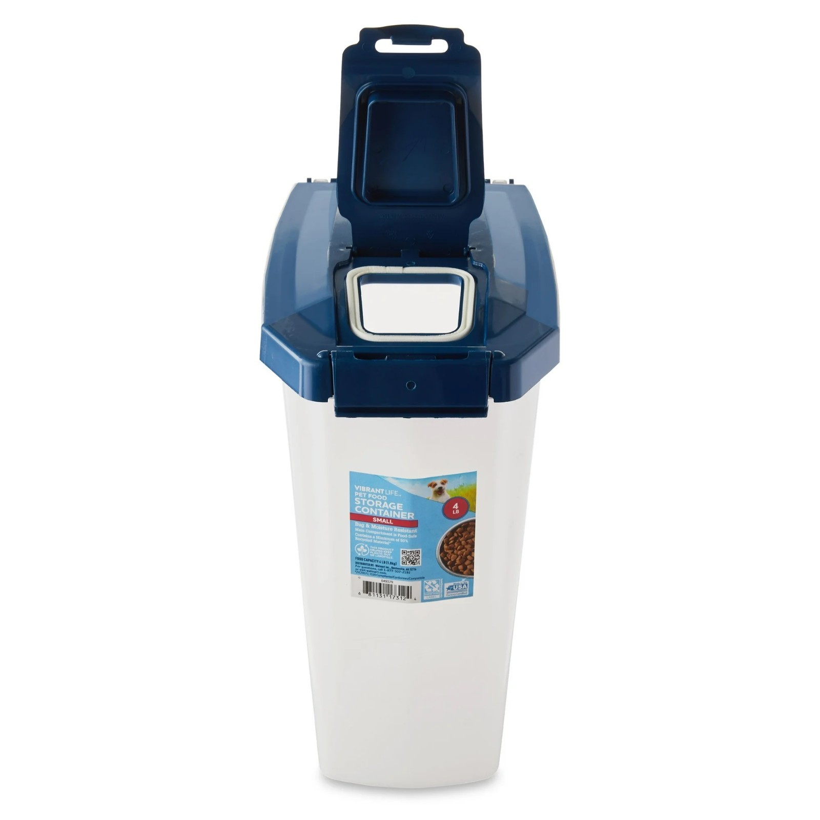 Heavy-Duty 50lb Extra Large Dry Pet Food Container w/ Locking Lid Dog Cat Supply
