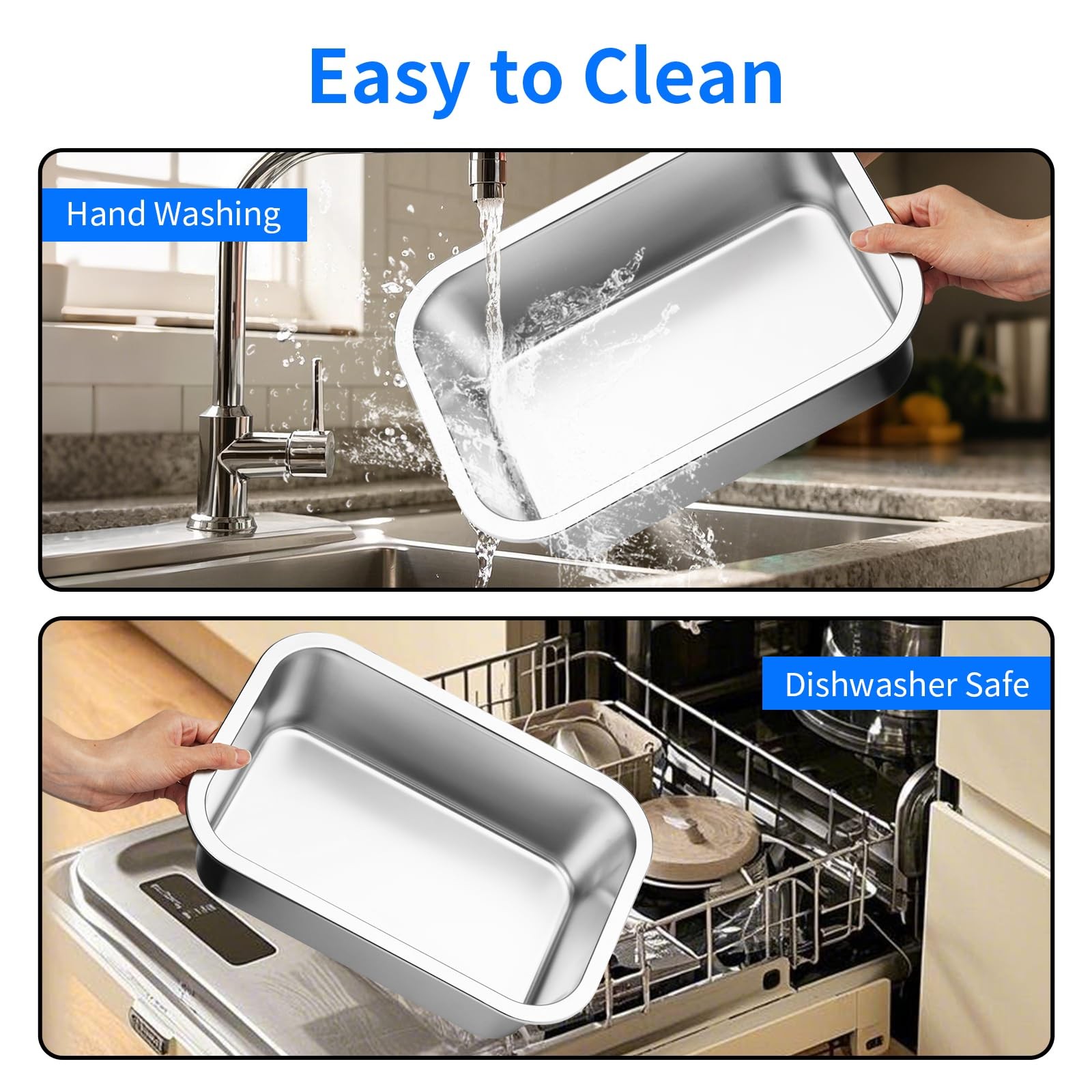 Ohtomber Stainless Steel 1.25 Gallons Large Dog Water Bowl Metal Pet Dog Wate…