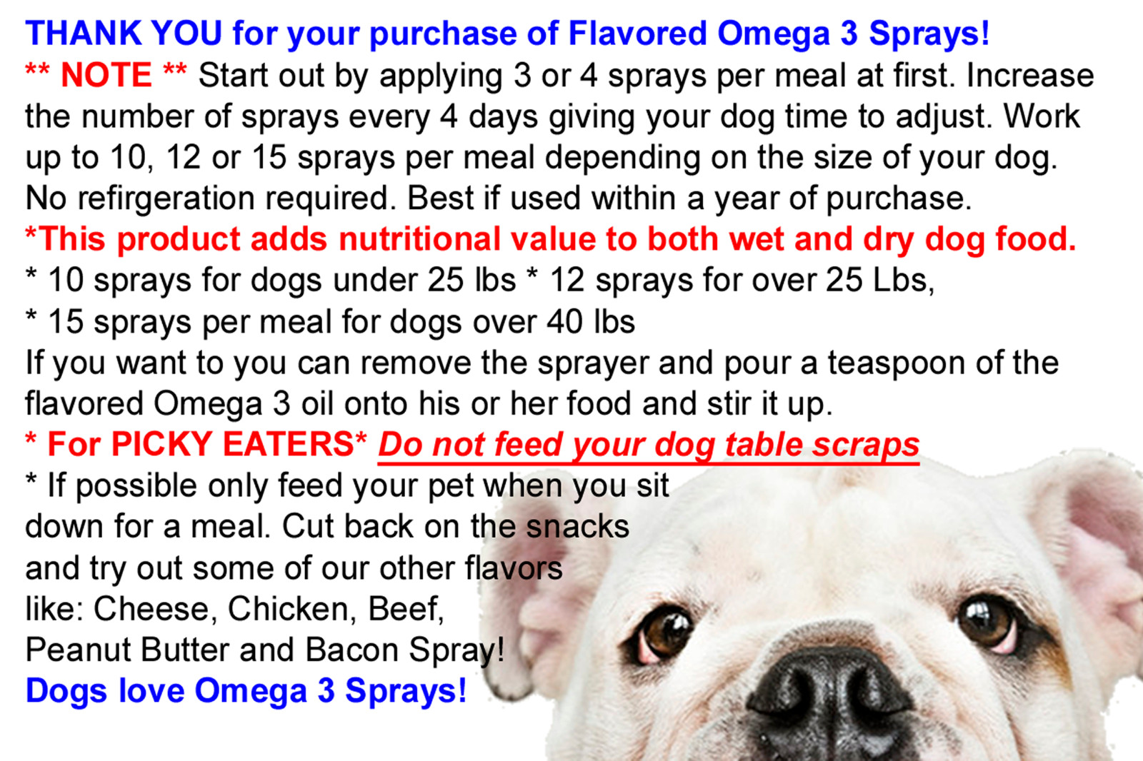 All Natural Dog Food Flavor Enhancer Bacon 8 oz and Beef 8 oz