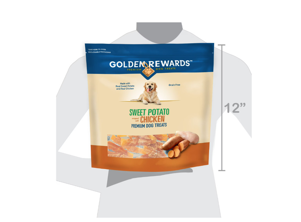 Golden Rewards Sweet Potato Wrapped with Chicken Dog Treats, 64 oz