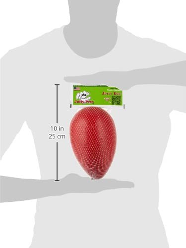 Jolly Pets Jolly Egg Dog Toy Medium 8 Inch Red Floats Fun for Dogs Up to 40 lbs