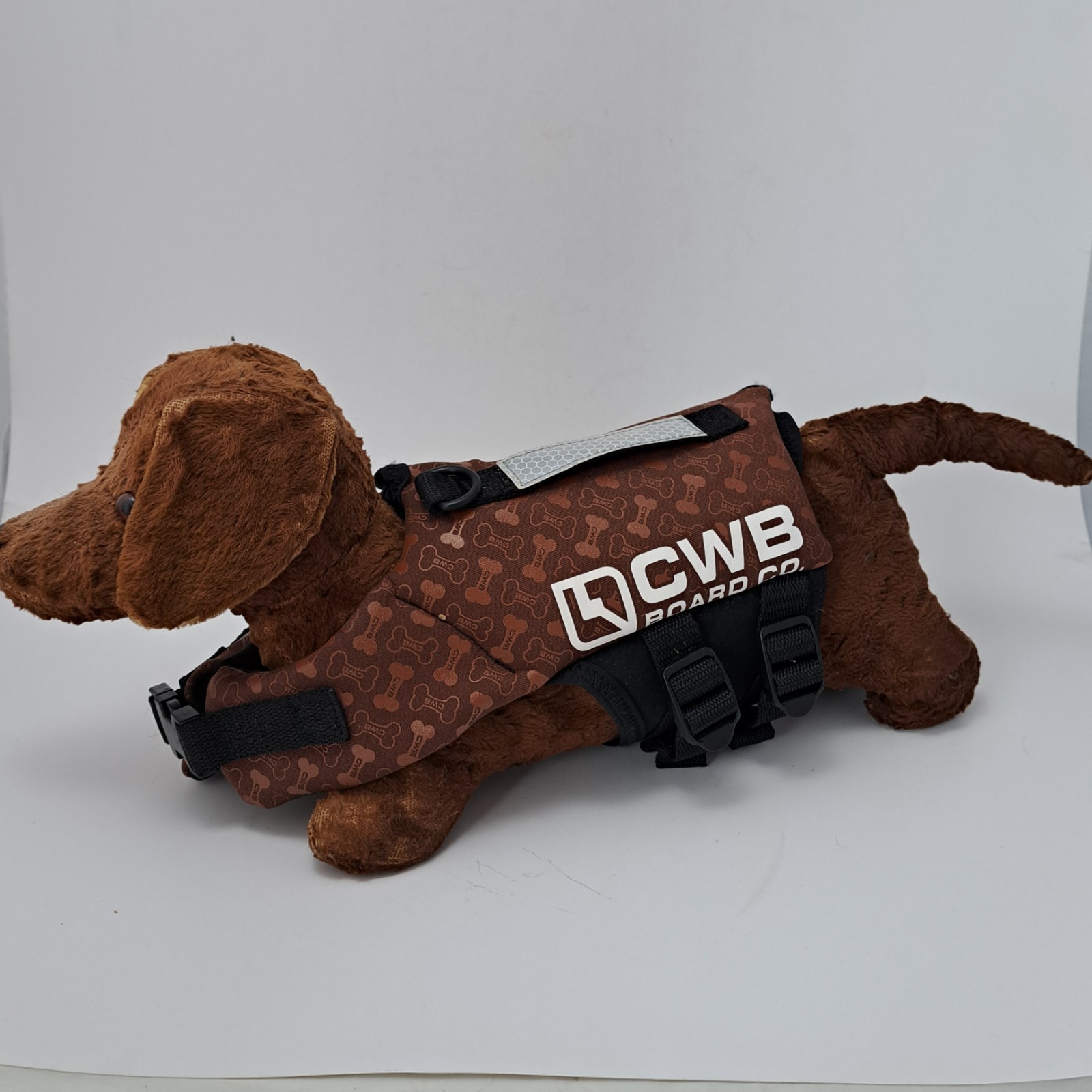Otis Dog Neo Vest Floatation Vest Life Jacket Neoprene Brown Bones XS xtra Small