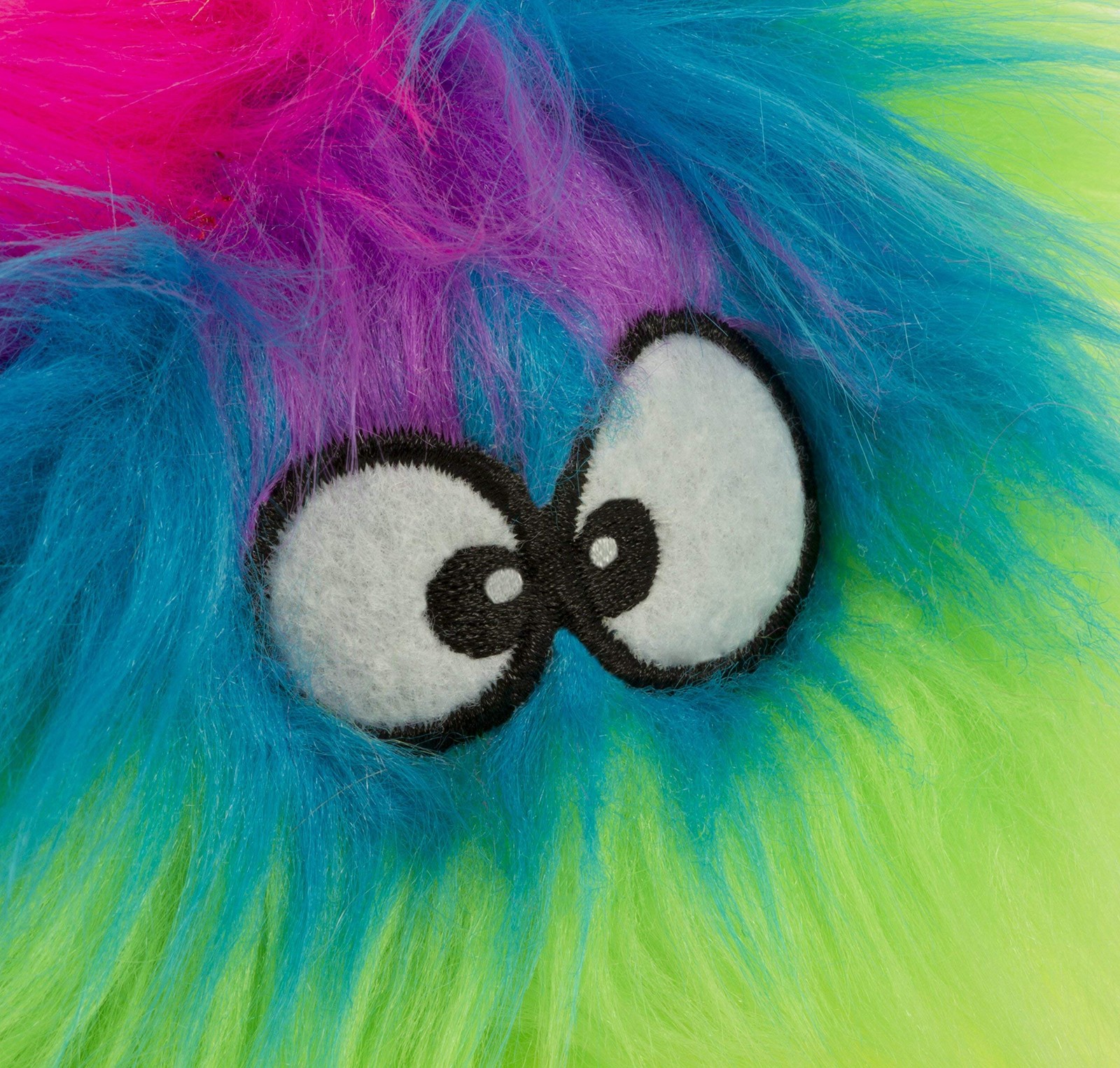goDog Furballz Rainbow Plush Dog Toy with Chew Guard Technology, Large, Rainbow