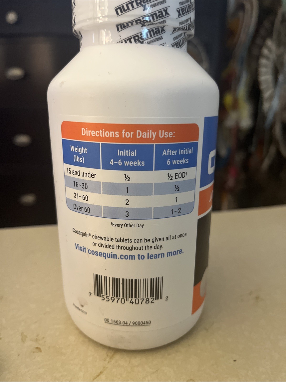 Cosequin MSM Joint Health Supplement for Dogs – 180 Chewable Tablets