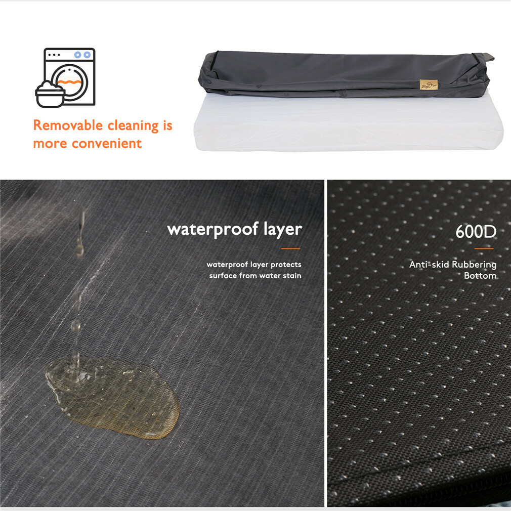Jumbo Orthopedic Dog Bed Memory Foam Pet Bed Mattress Waterproof Liner Pet Mat