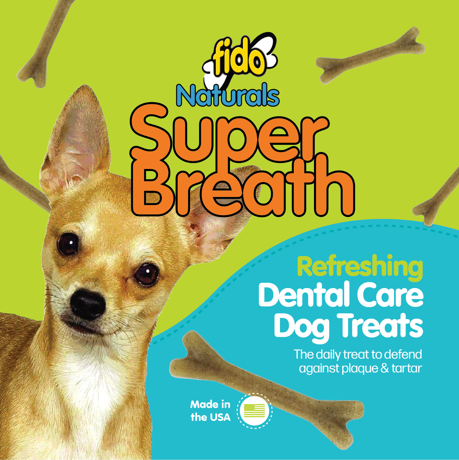 Fido Super Breath Dental Care Dog Bones with Chlorophyll – Mini 21ct.