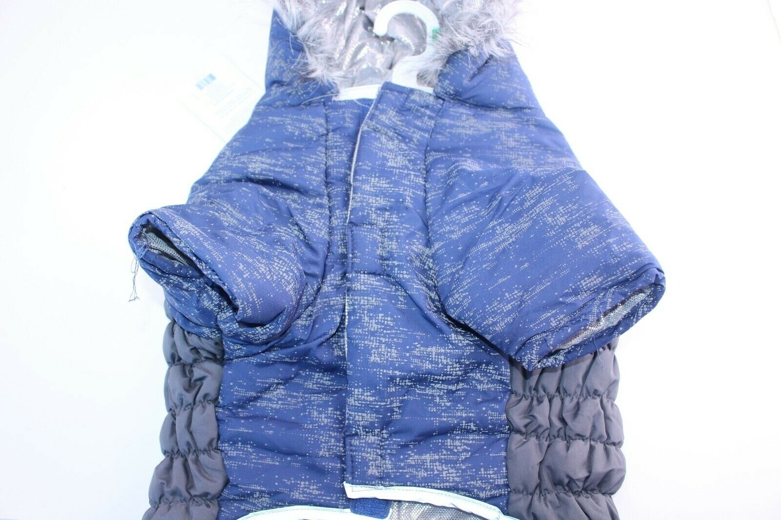 Top Paw Dogs Winter Coat Large Blue Ultra Reflective Waterproof Hooded