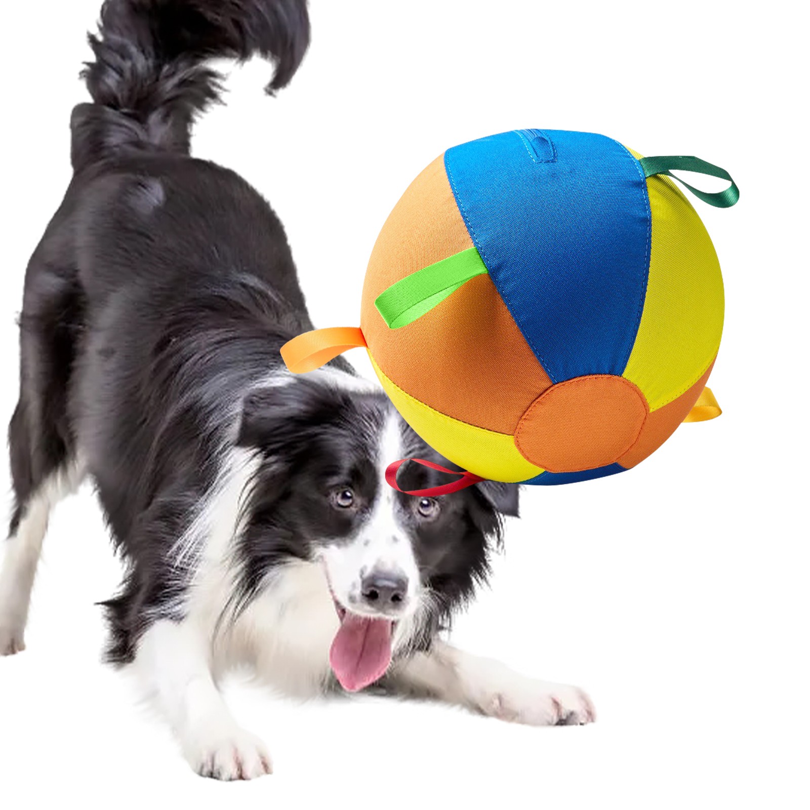 Inflatable Giant Dog Herding Training Ball With 6 Strap Handles Washable Cover