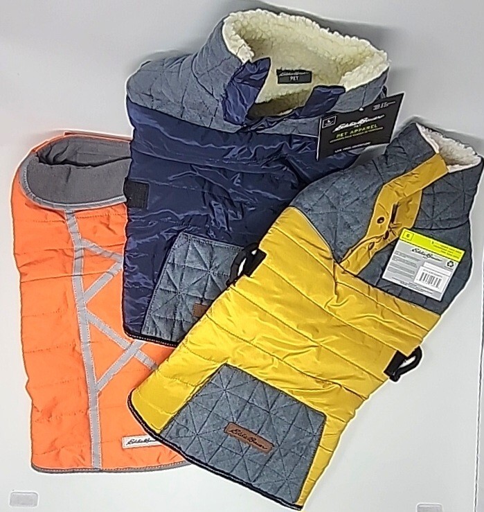 Eddie Bauer Pet Apparel DOG Jacket Fleece Cold Winter Coat LARGE 35-65 lbs NWT