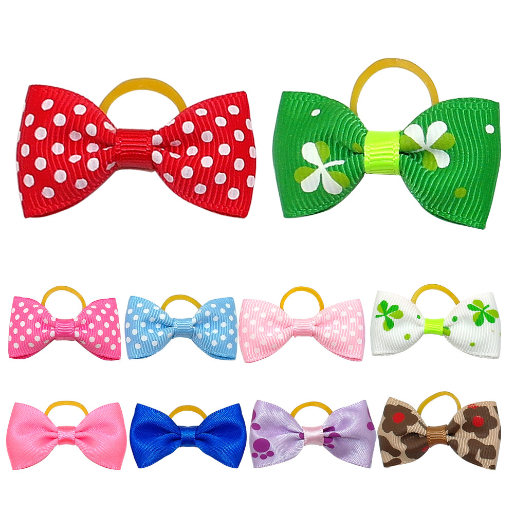 20pcs Dog Hair Bows Clips Grooming Accessories for Pet Puppy Cat Shih Tzu Yorkie