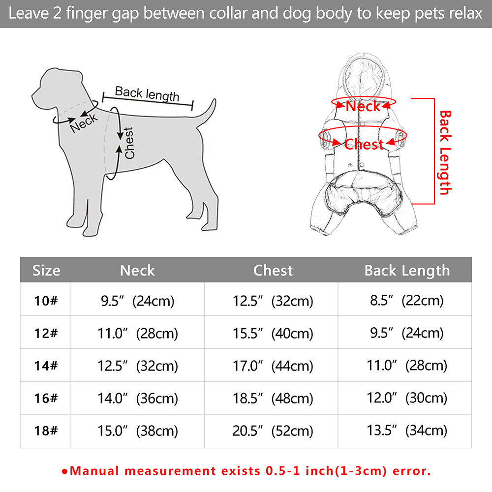 Winter Dog Coat Warm Waterproof Pet Puppy Hooded Jacket Jumpsuits for Small Dogs