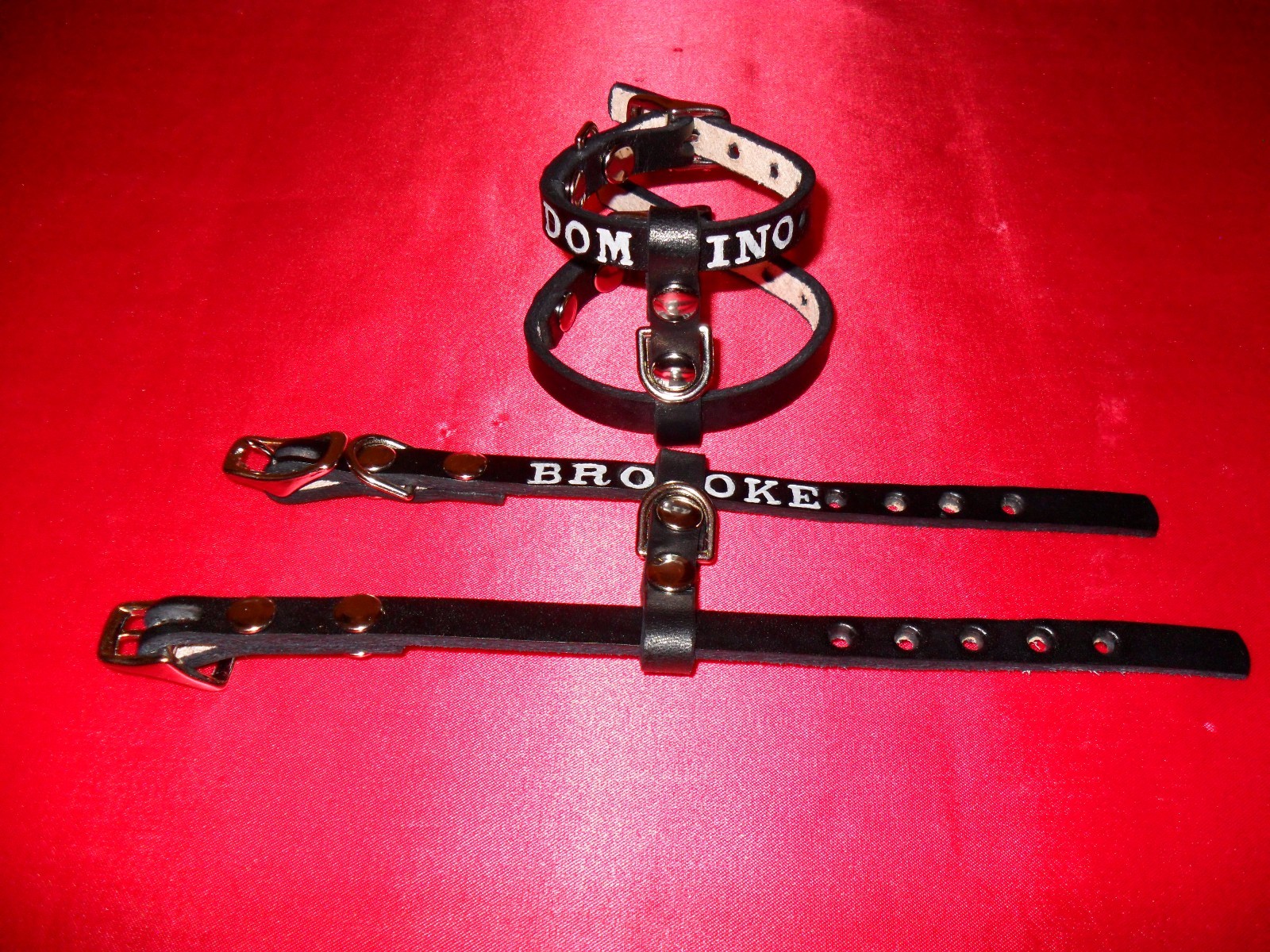 #DH1: 1/2″ PERSONALIZED LEATHER DOG HARNESS Custom fit and color selection!