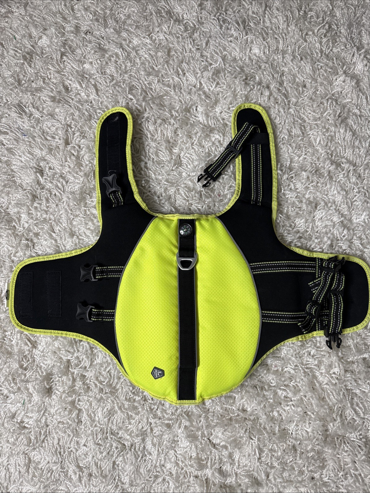 Arcadia Trail Flotation Dog Harness High Visibility Adjustable Sz Medium Yellow