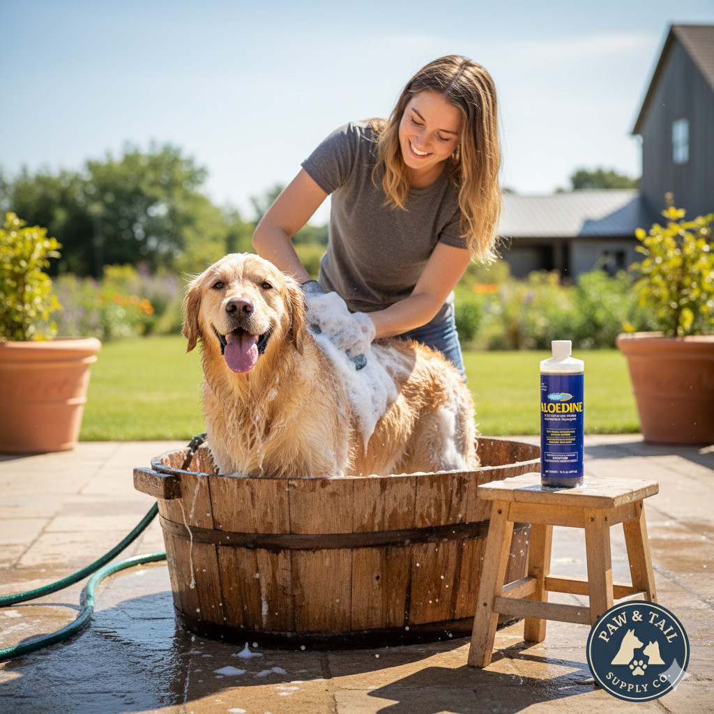 Farnam Aloedine Medicated Shampoo 16 oz Great for Horses Dogs Moisturizing