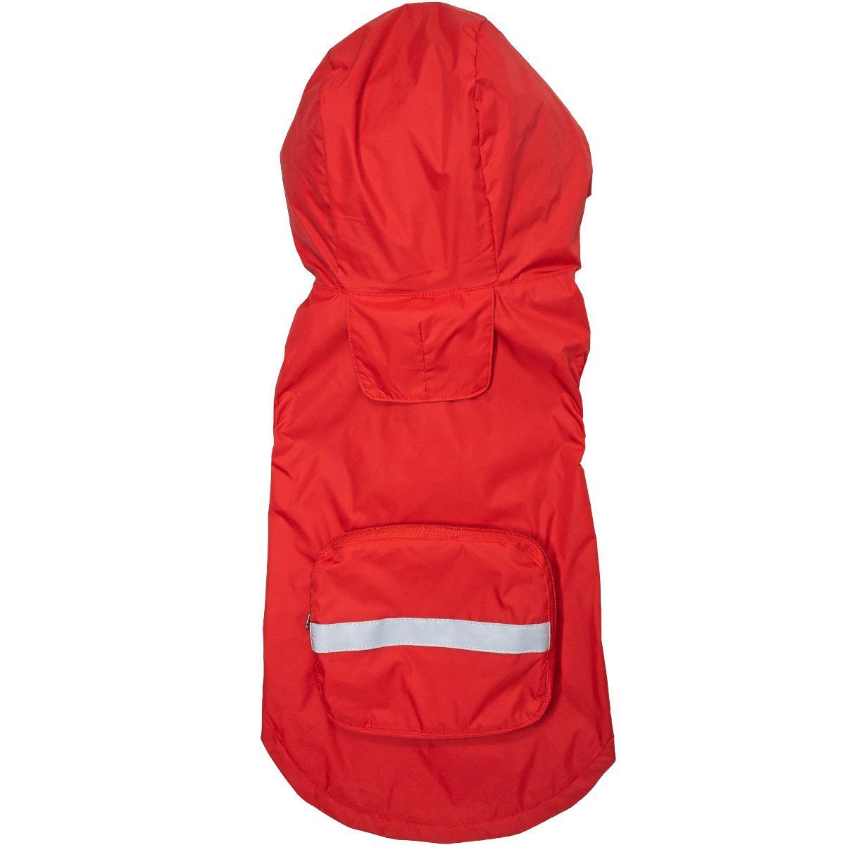 Dog Waterproof Raincoat packable Doggie Design – Red – Sizes XS-3XL
