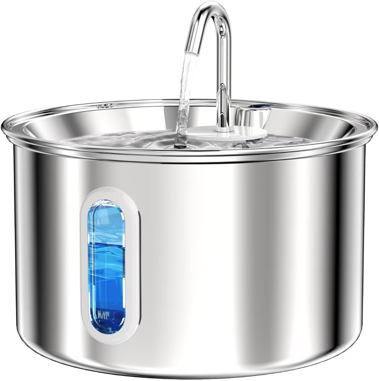 Stainless Steel Cat Water Fountain, 3L/101oz Pet Water Fountain, Dog Waterer …