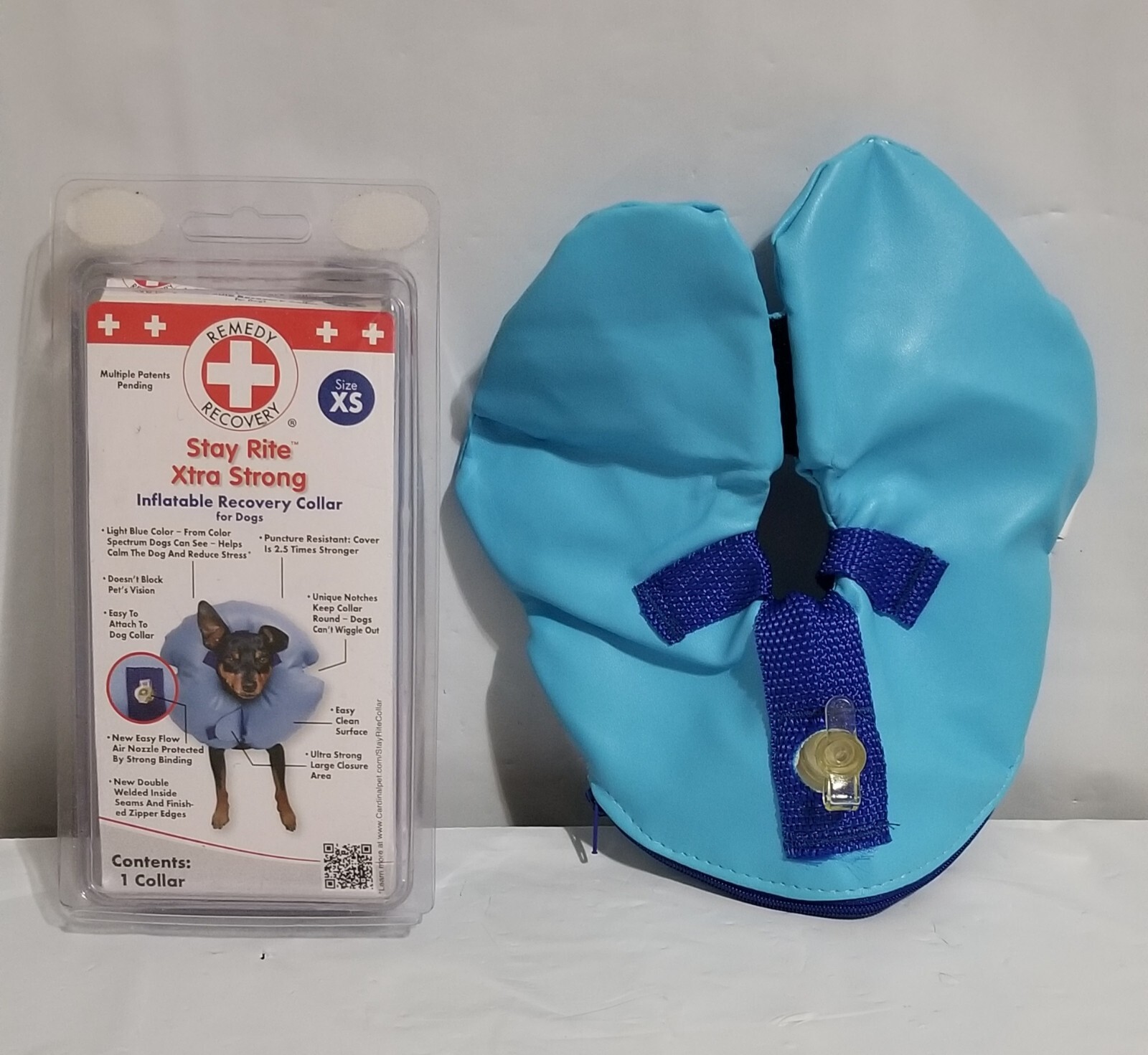Remedy Recovery Stay Rite Xtra Strong Inflatable Recovery Dog Collar X-Small