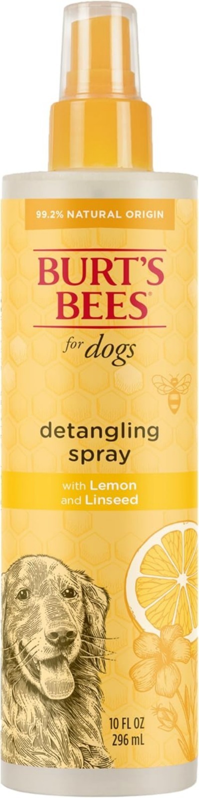 Natural Detangling Spray for Dogs, Lemon & Linseed Oil, 10 oz – Irritation-Free