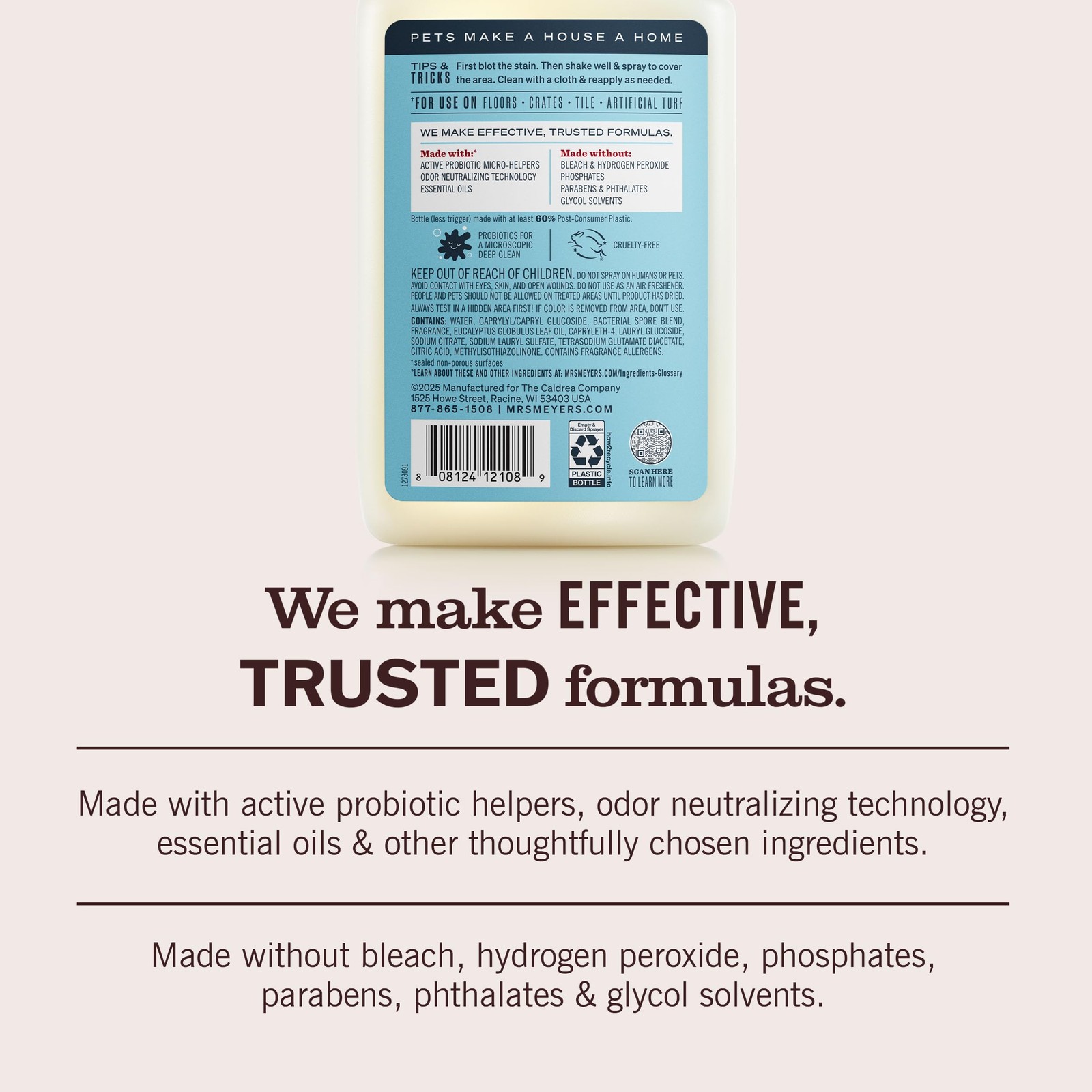 Mrs. MEYER’S CLEAN DAY Pet Multi-Surface 16 Fl Oz (Pack of 1), No Color