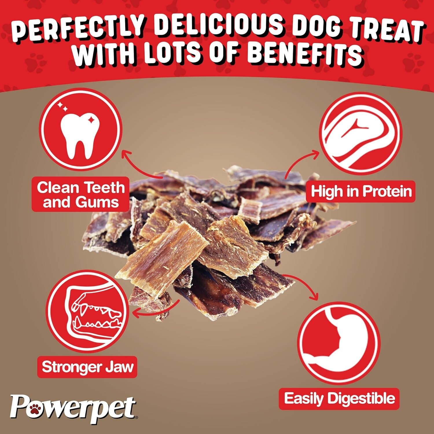 Powerpet/Beef Gullet Chips/ALL NATURAL Dog Treats/BRC CERTIFIED