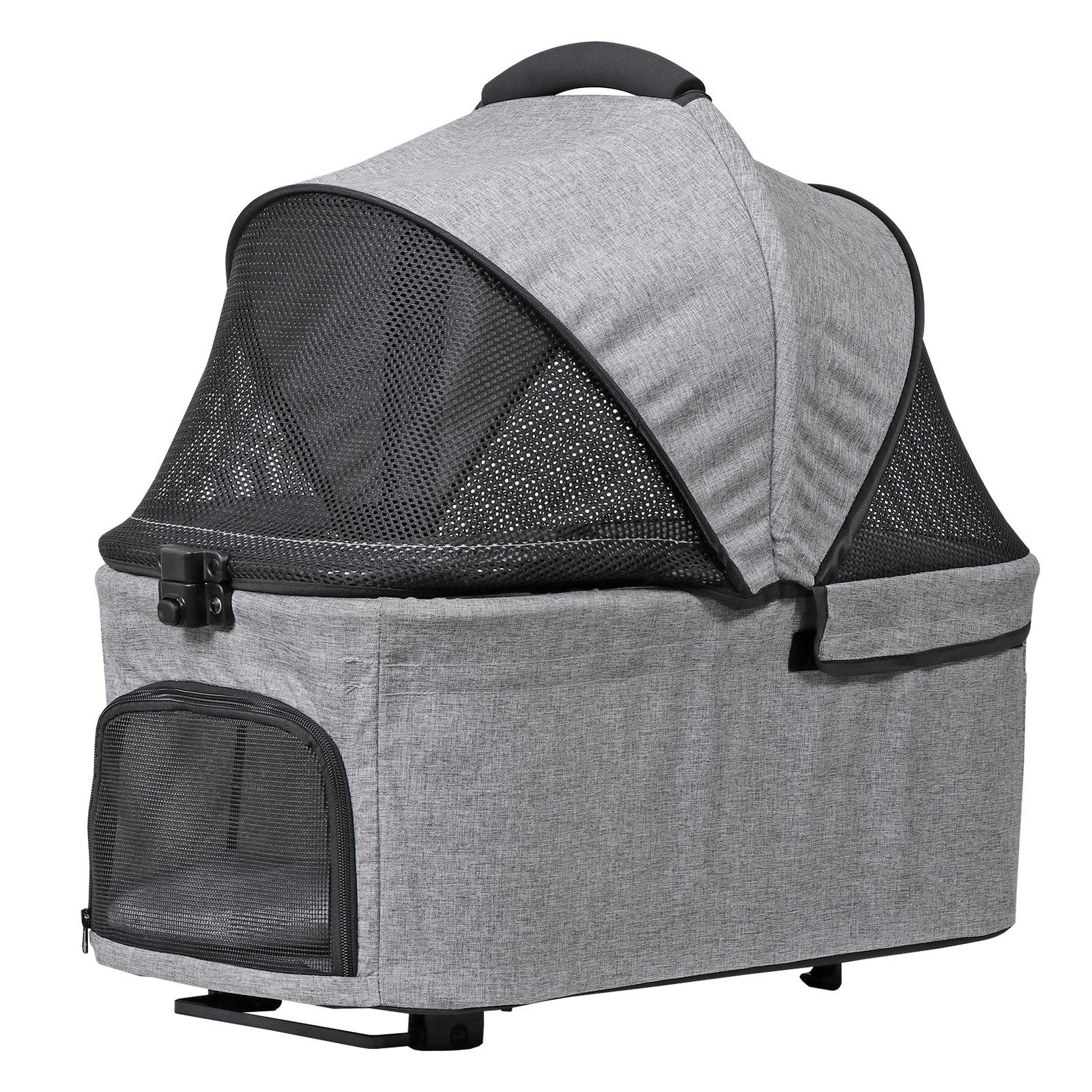 3 in 1 Folding Dog Stroller Pet Stroller for Medium Dog w/Removable Carrier Gray