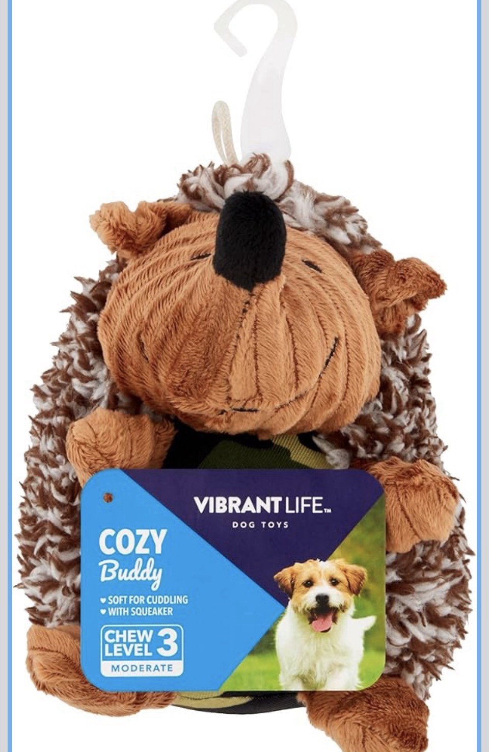 3 Pack Cozy Buddy Dog Toy Level 3 Chew Vibrant Life Squeaky Hedgehogs Camo