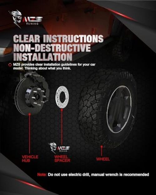 Wheel Spacers, 1/4″ 6mm Thick 5 Lug-M12-98/100/108/110/112/114.3/115-2 Pieces