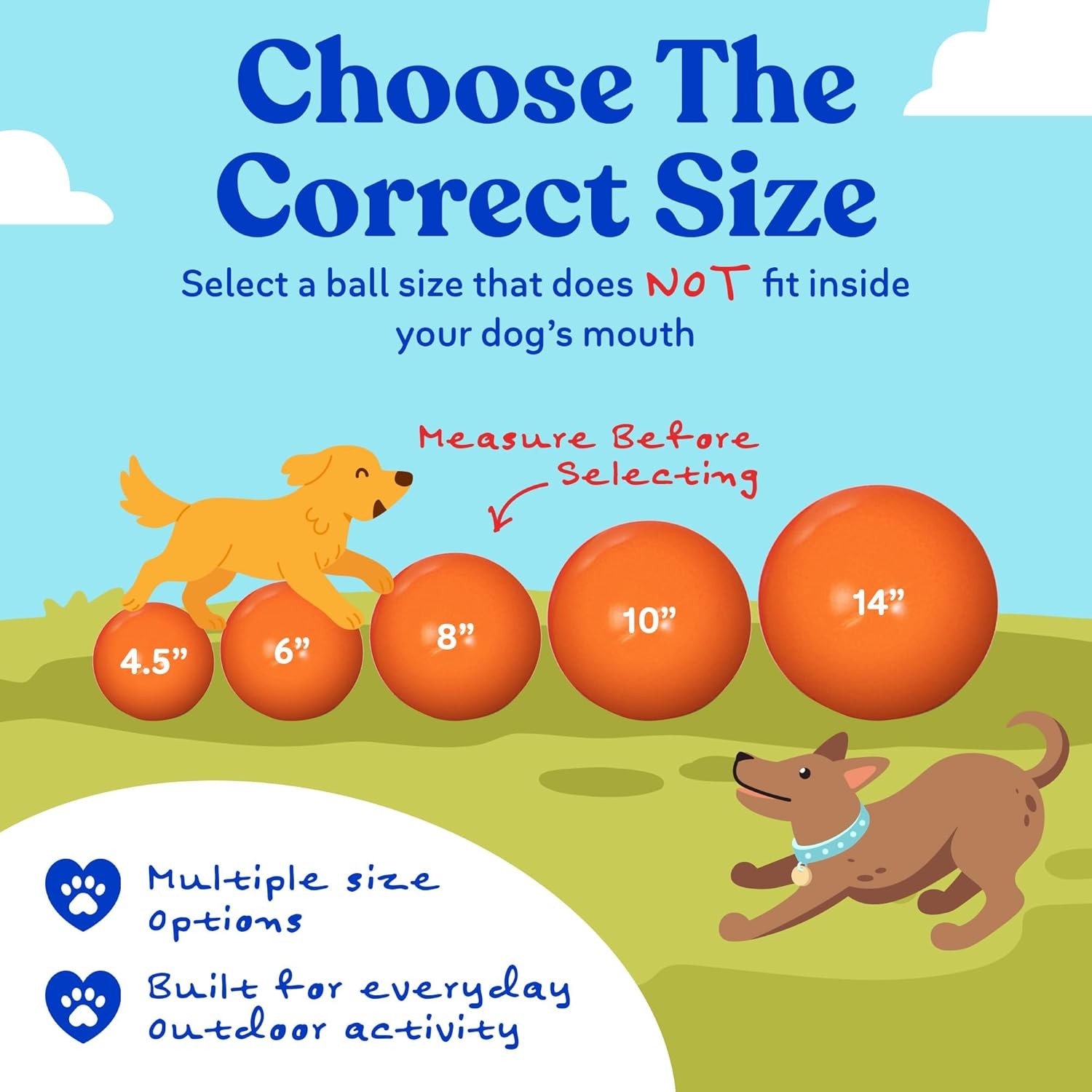 Virtually Indestructible Dog Ball – 10 Inch Hard Plastic Interactive Toy for