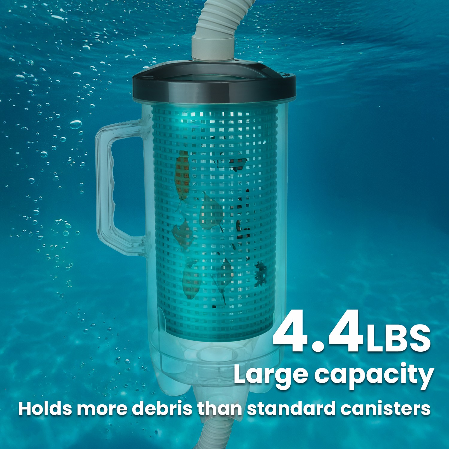 XtremepowerUS In-line Canister Basket Fits 1-1/2” Pool Vacuum Hose + 6 Mesh Bag