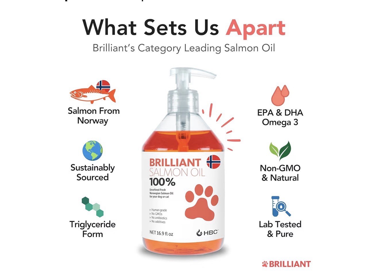 Salmon Oil for Dogs – Healthy Skin & Coat, All Natural Norwegian Fish Oil Foo…
