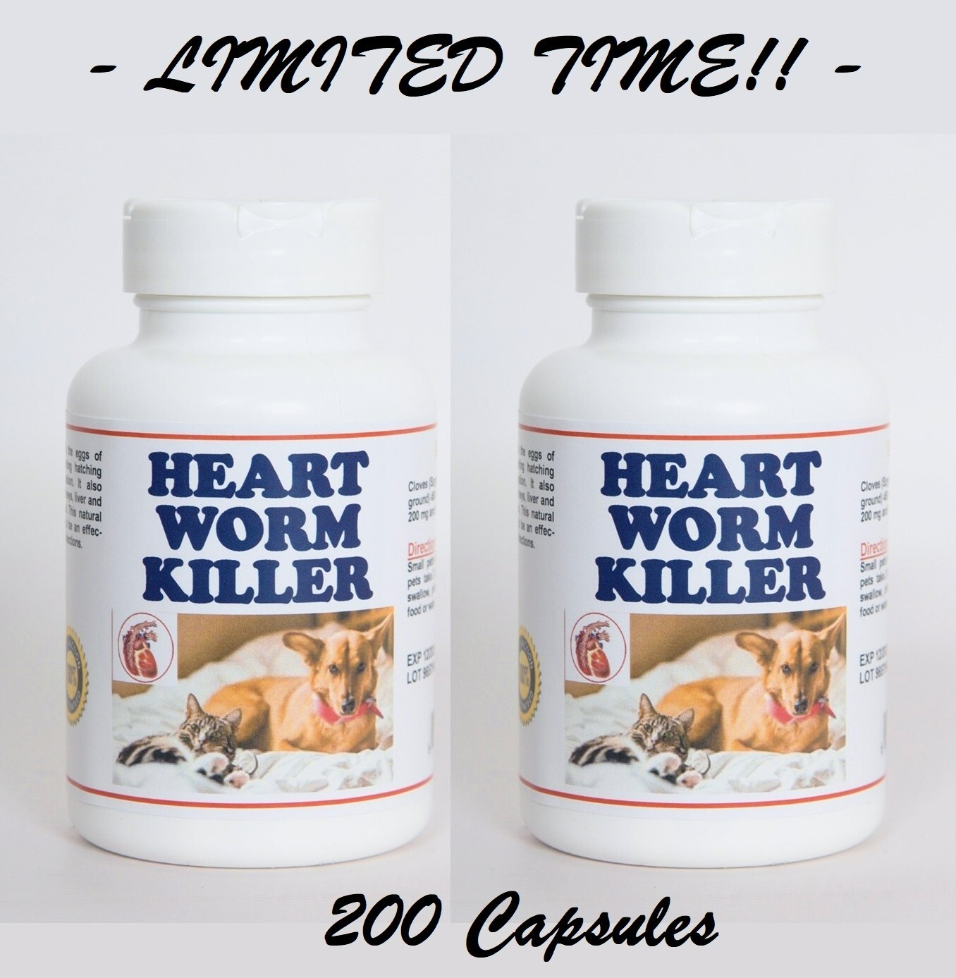 EL GUSANO DEL CORAZON DE LOS PERROS Y GATOS – FILARIOSIS – 200 capsules