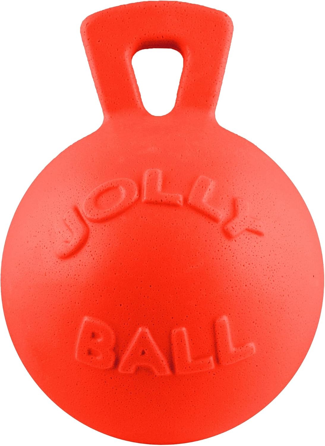 Jolly Pets Tug-n-Toss Heavy Duty Dog Toy Ball with Handle, 8 Inches/Large