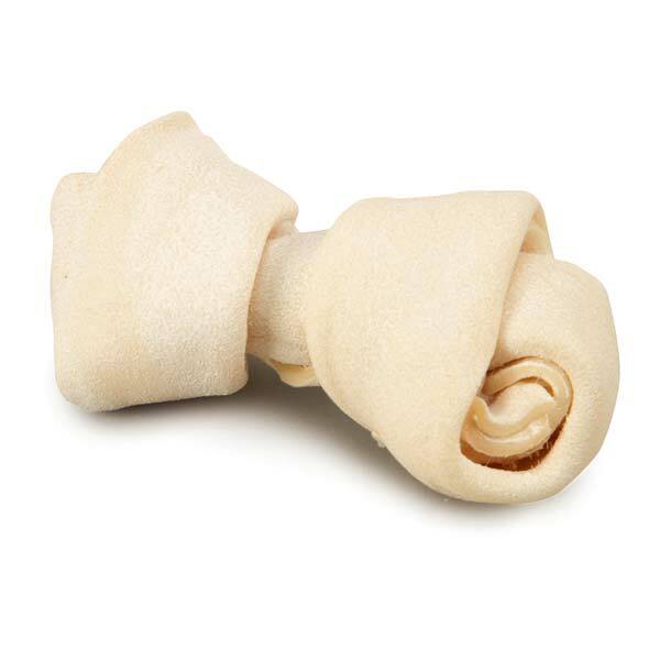 Natural Rawhide Dog Bones Dental Treats Long Lasting Knotted Beef Chews 8″ – 9″