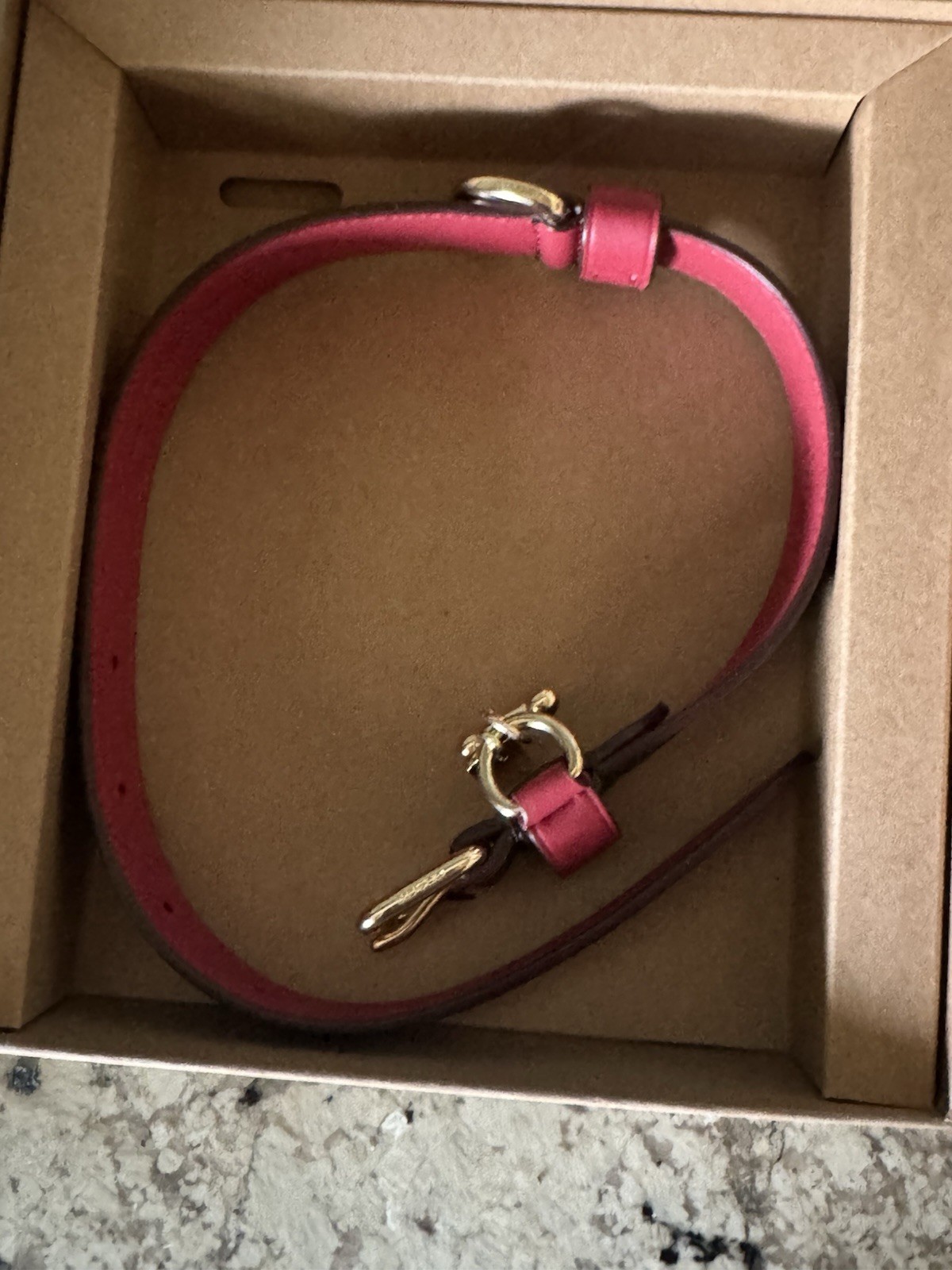 NWT Coach New York Signature Dog Collar Red/Brown/black/gold Size MEDIUM 13”-16”