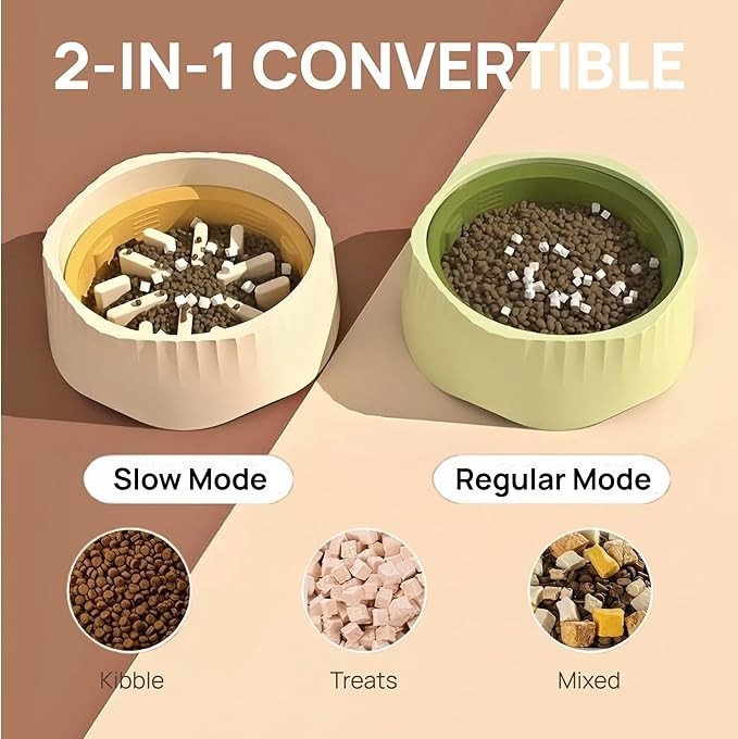 Slow Feeder Dogs Bowl Large Dogs Anti-Gulping Pet Slower Food Feeding Bowl